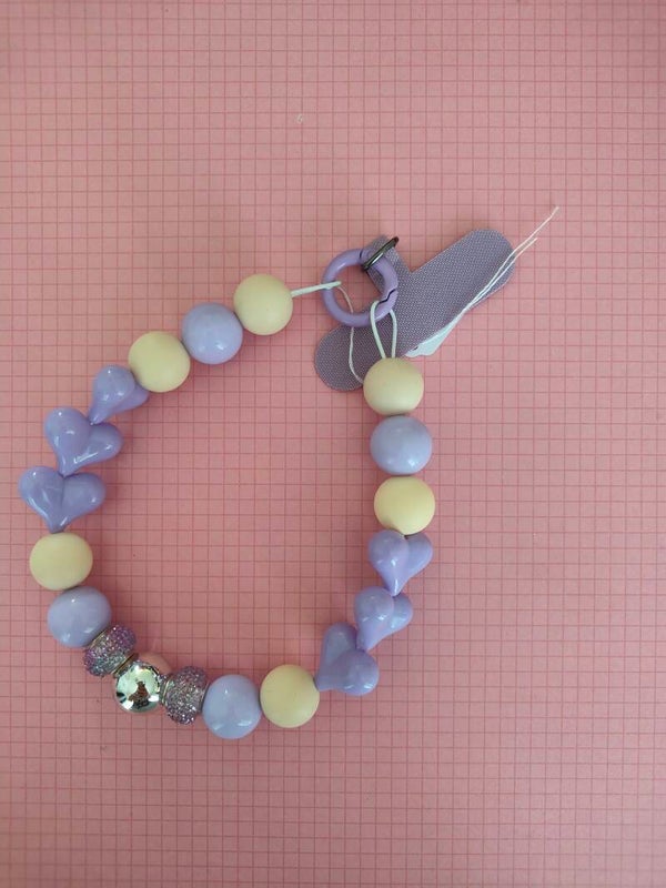Beige purple hearts