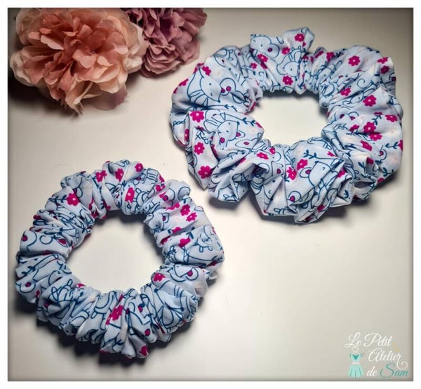 💕 Duo Maman & Fille Coton – Chouchous assortis cousus main en coton