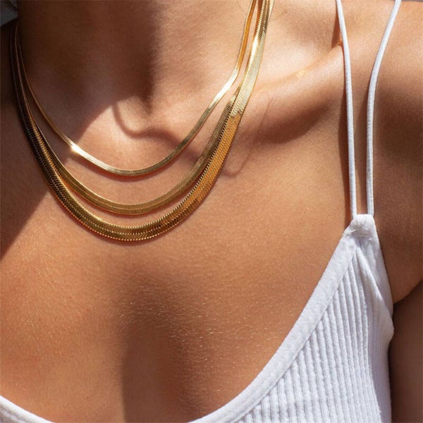 Korte ketting "Flat Snake"