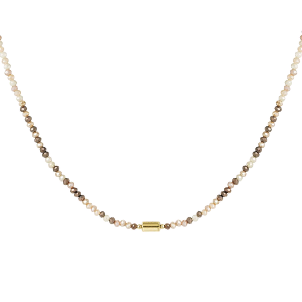 Choker ketting "Beige Cristal"