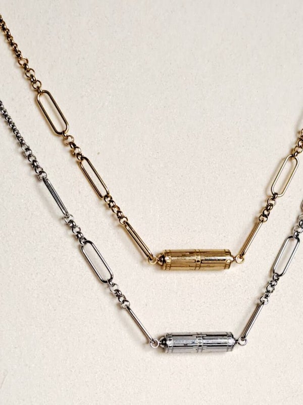 Choker ketting "Paperclip Tube"