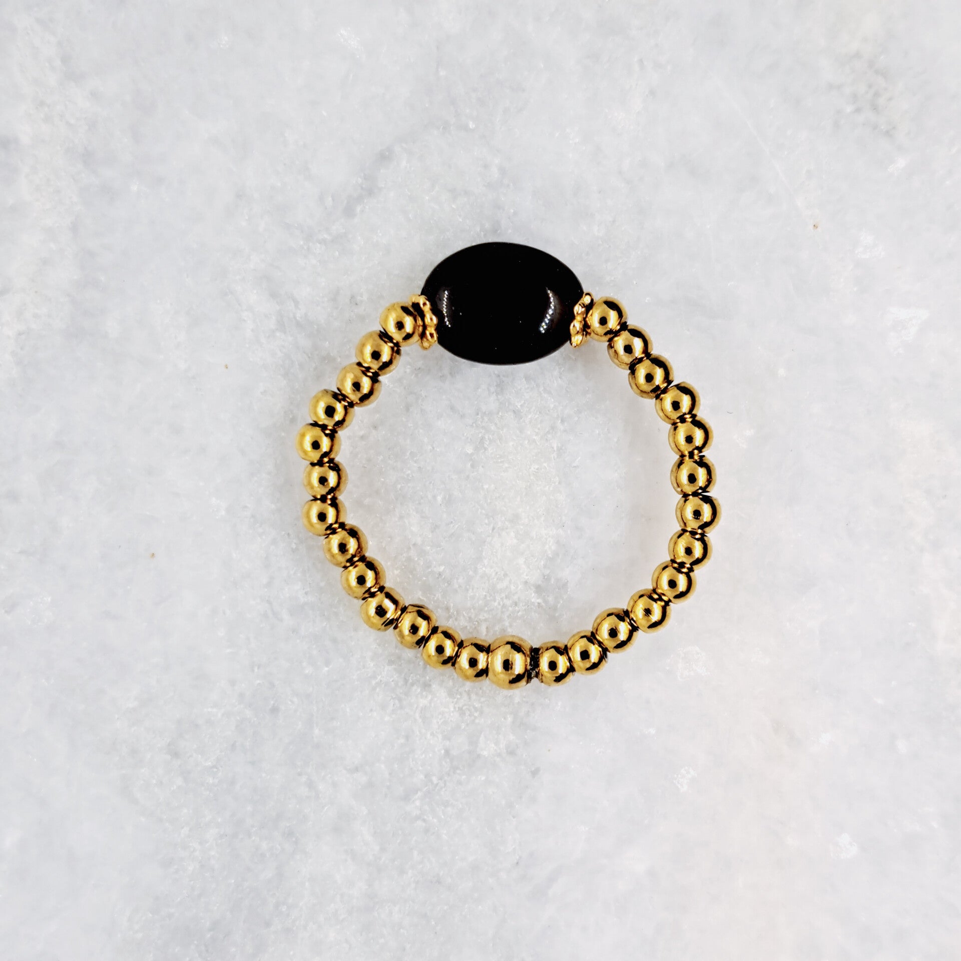 Ringetje "Gemstone" Black Onyx
