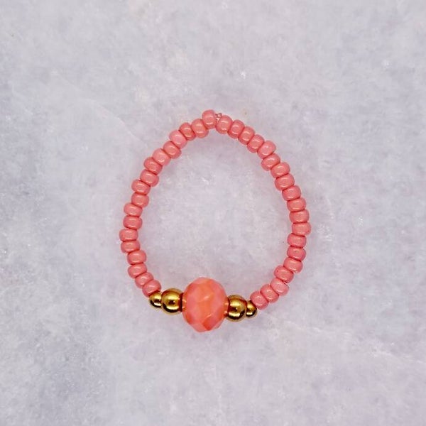 Ringetje "Facet" Coral