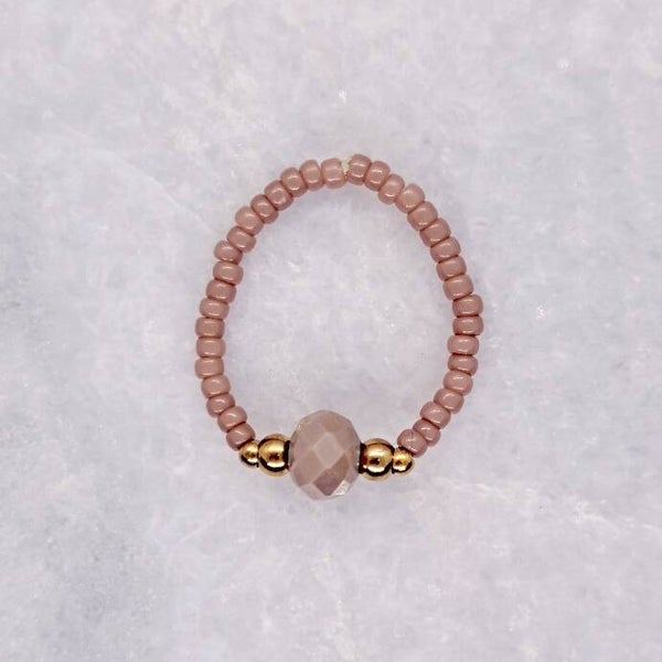 Ringetje "Facet" Taupe