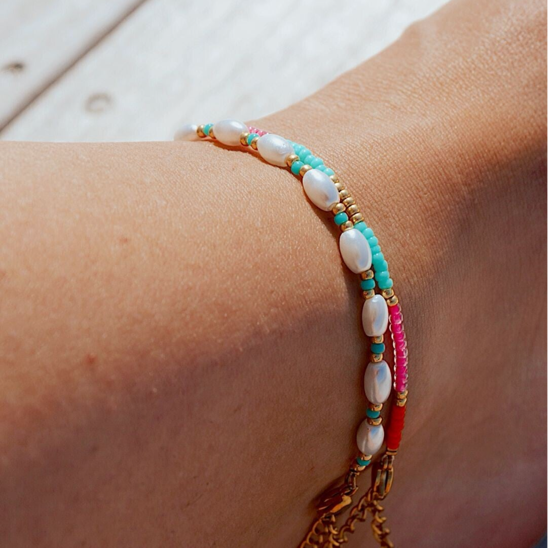 Enkelbandje "Pearls"