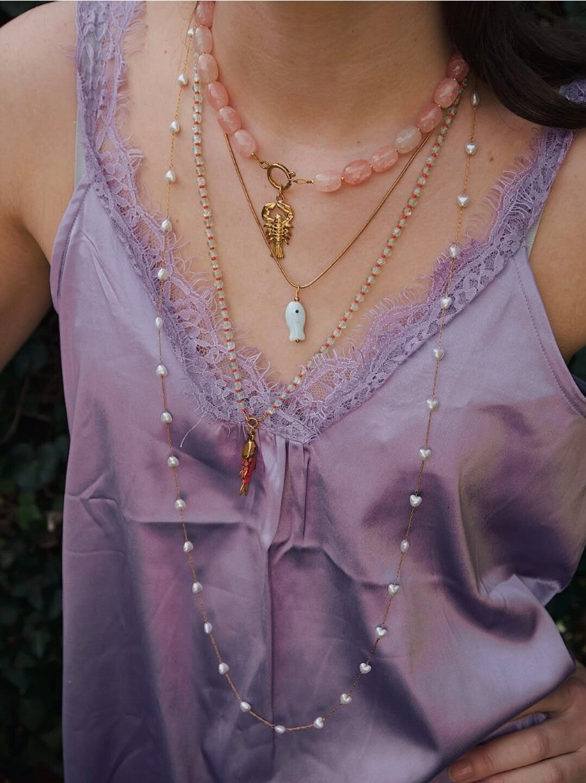 Lange ketting "Pearls"
