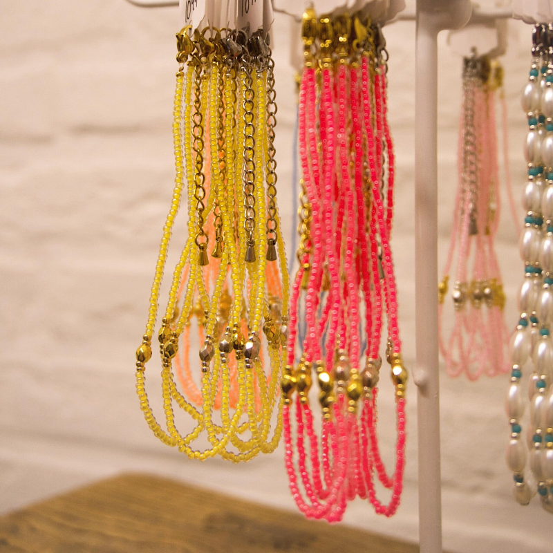 Enkelbandje "Summer Glow" Neon Pink