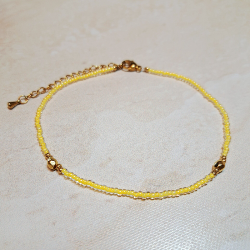 Enkelbandje "Summer Glow" Yellow
