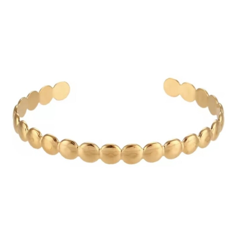 Bangle Armband RVS "Dots"