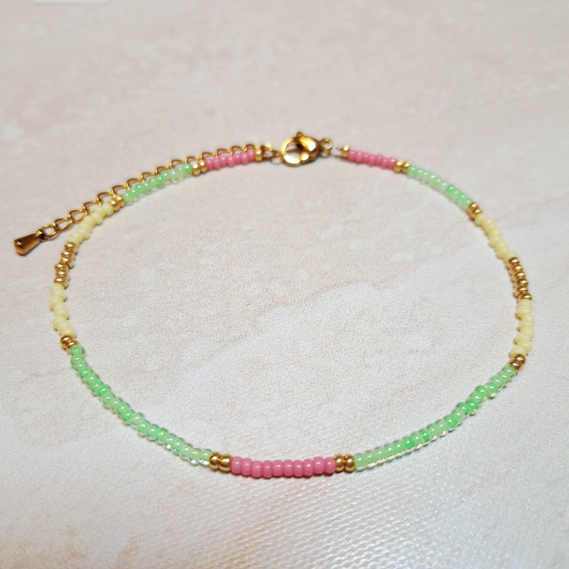 Enkelbandje "Boho" Green