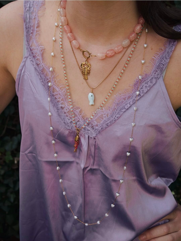 Lange ketting "Pearls"