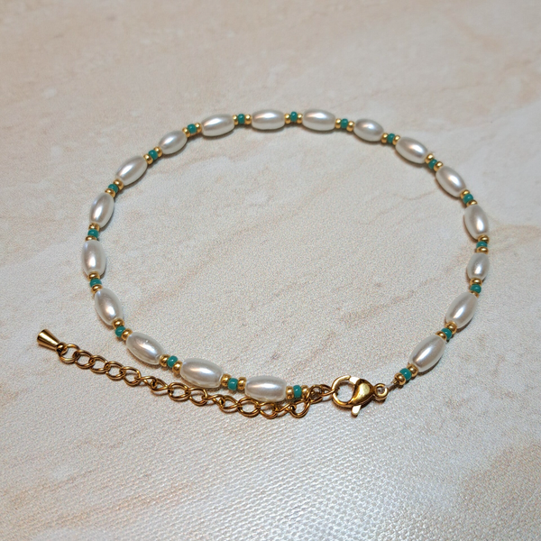 Enkelbandje "Pearls"