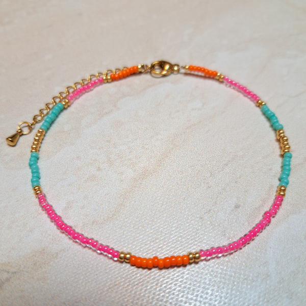Enkelbandje "Boho" Pink