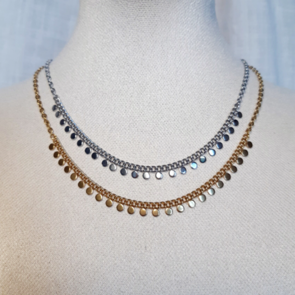 Choker ketting "Cuban Curb Coins"