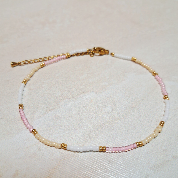 Enkelbandje "Fresh" Baby Pink