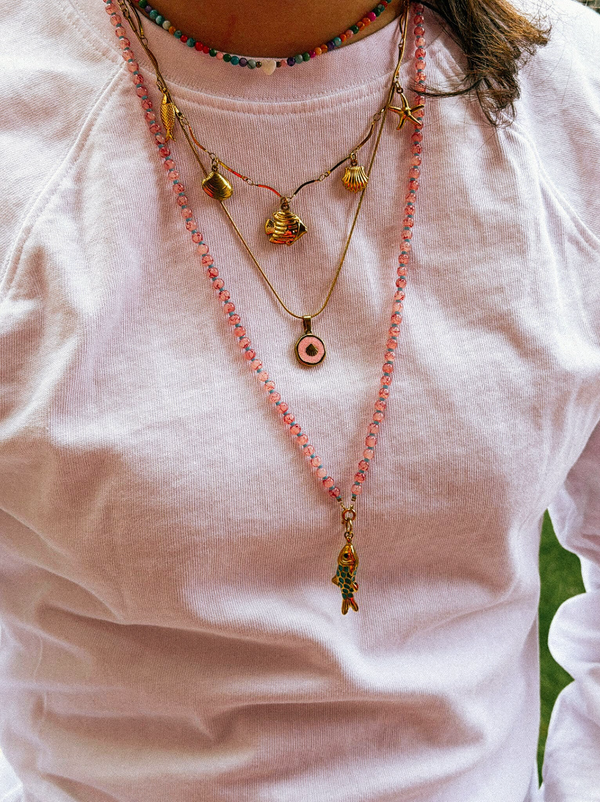 Lange ketting "Colourful Dots"
