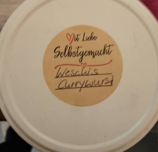 Currywurst im Glas