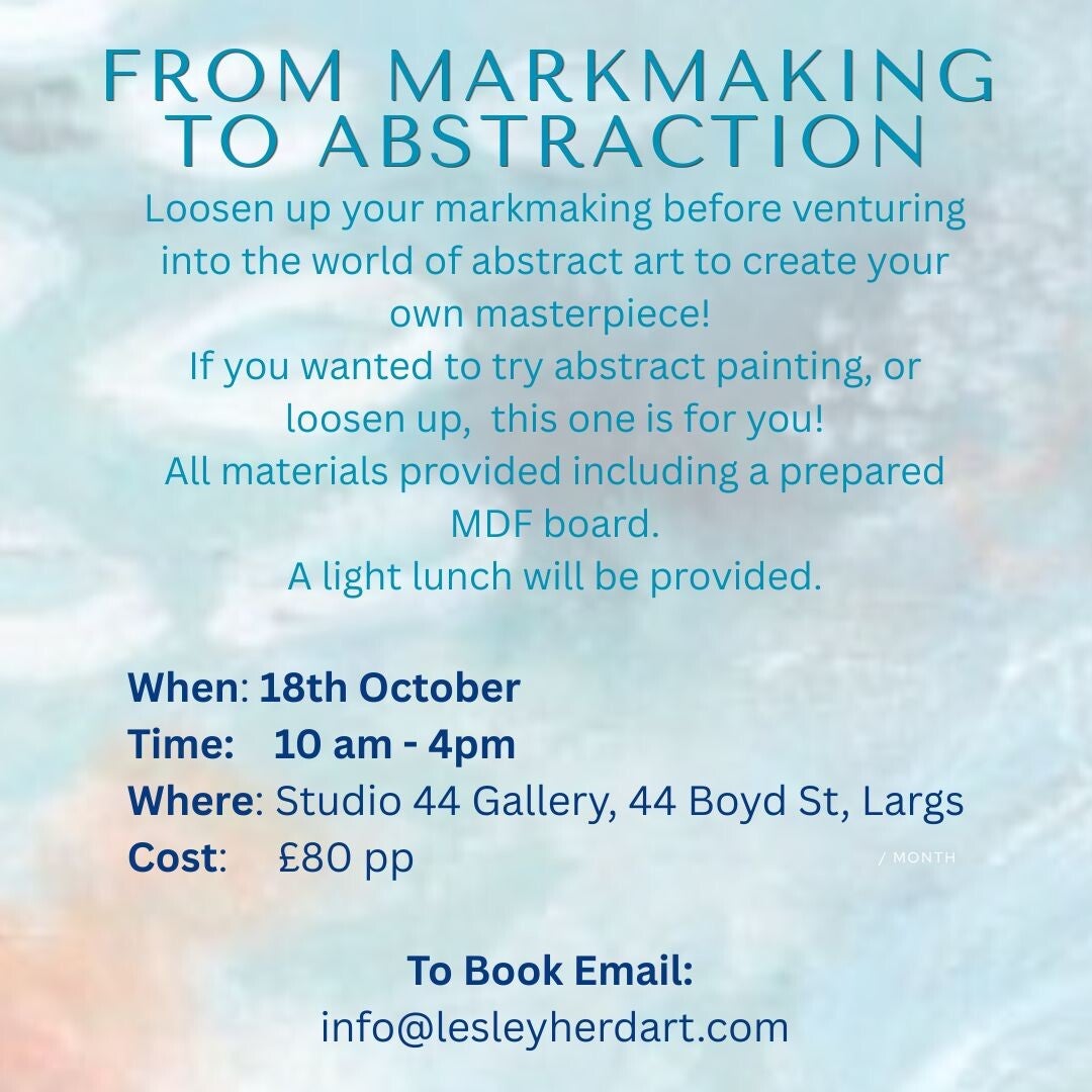 Markmaking to abstraction workshop