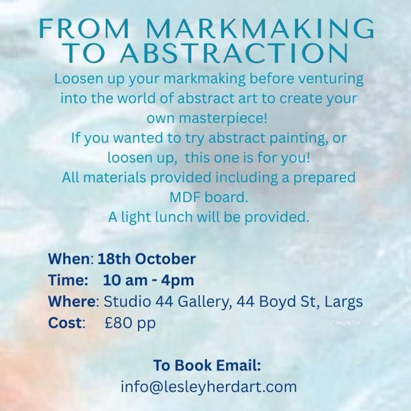 Markmaking to abstraction workshop