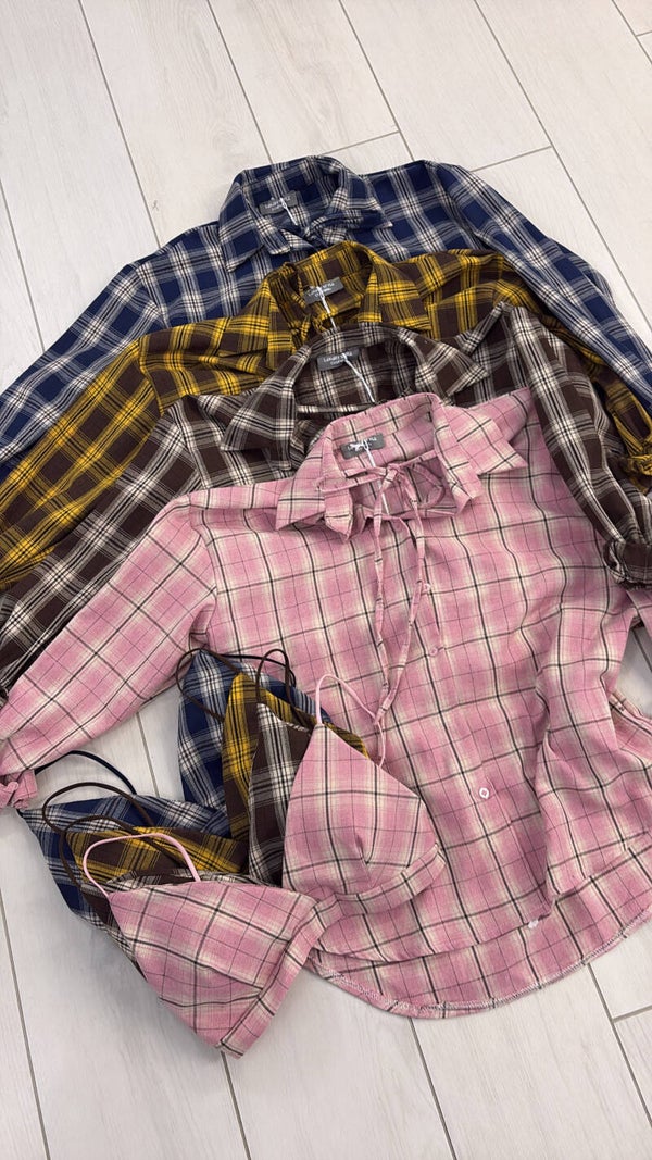 Set Top+Camicia Check Vibes