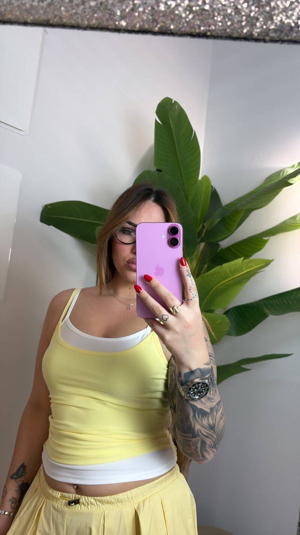 Top double giallo