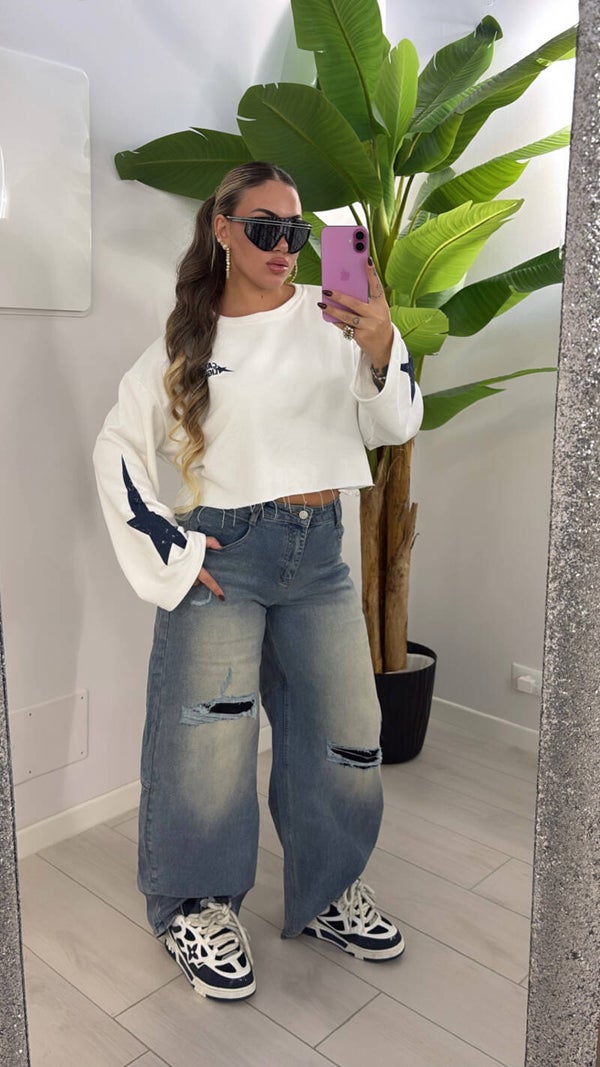 Denim ripped