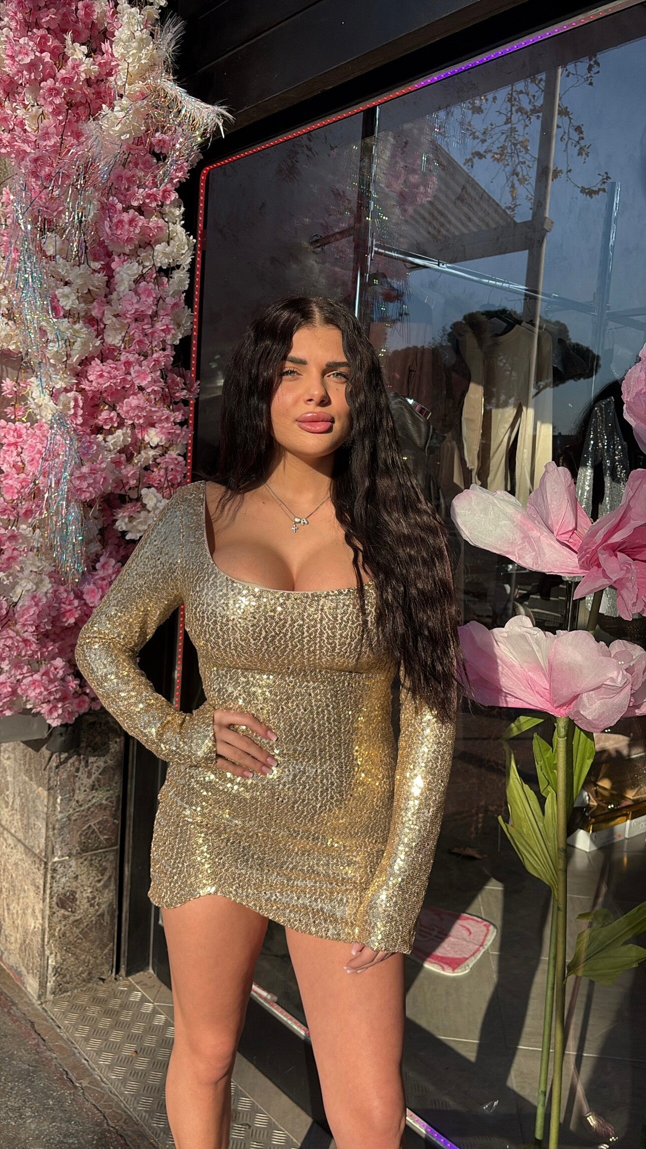 Dress crystal golden