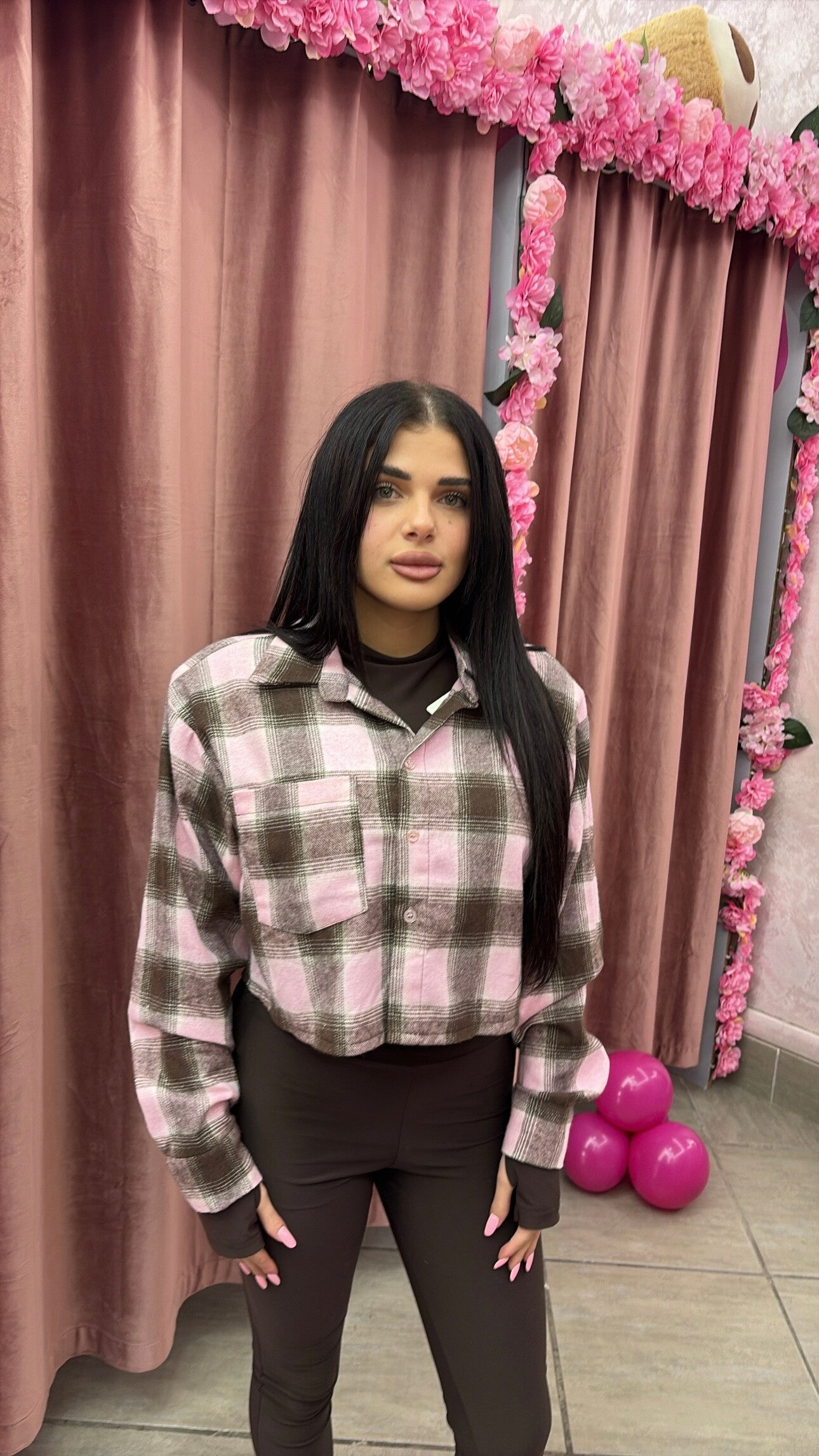 Camicia rosewood crop