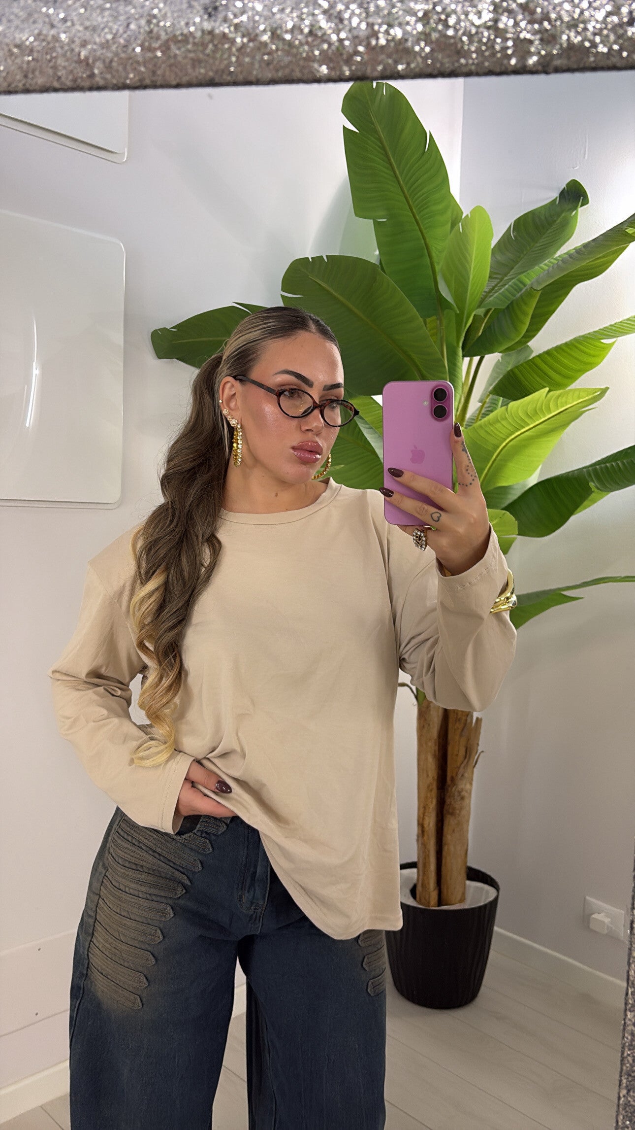 Long sleeve crema