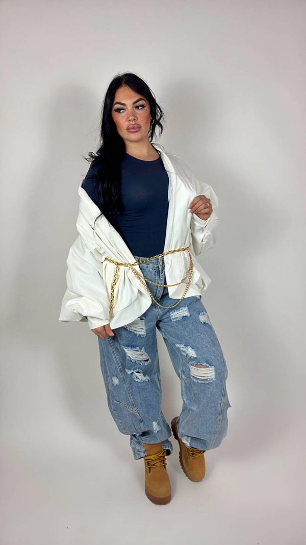 Giacca balloon bianco