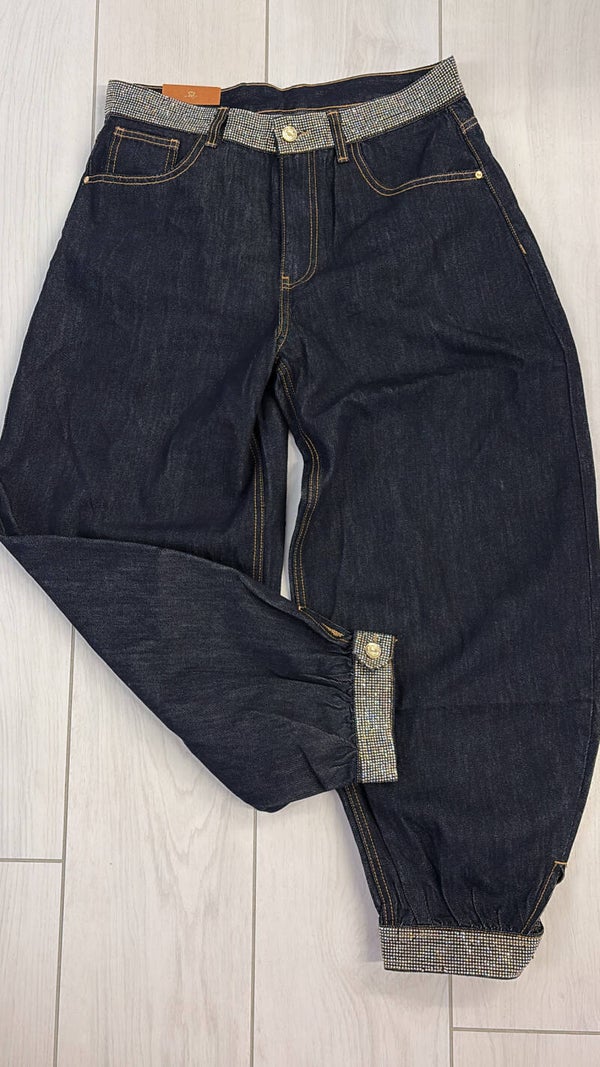 Denim glitter