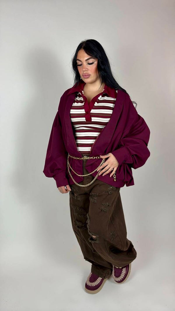 Giacca ballon bordeaux