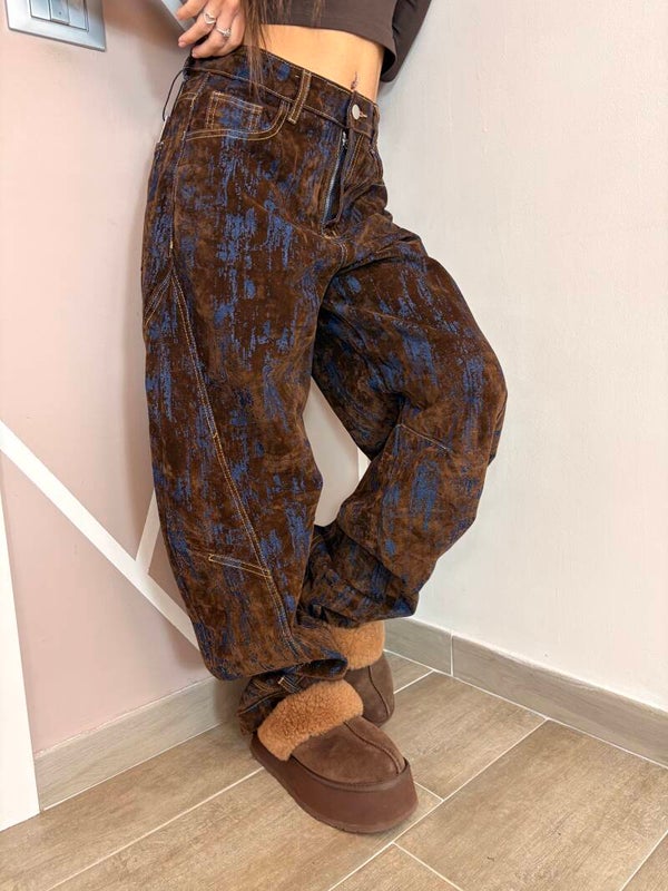 Jeans cozy drama beige