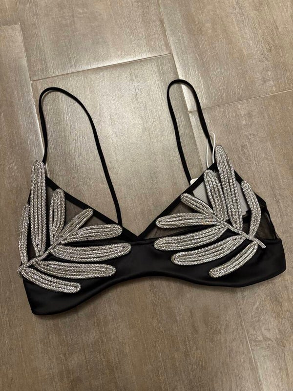 Bralette foglie di cristallo