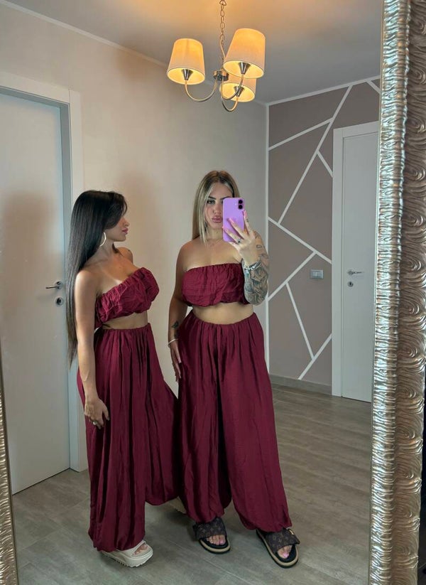 Set ondina borgogna