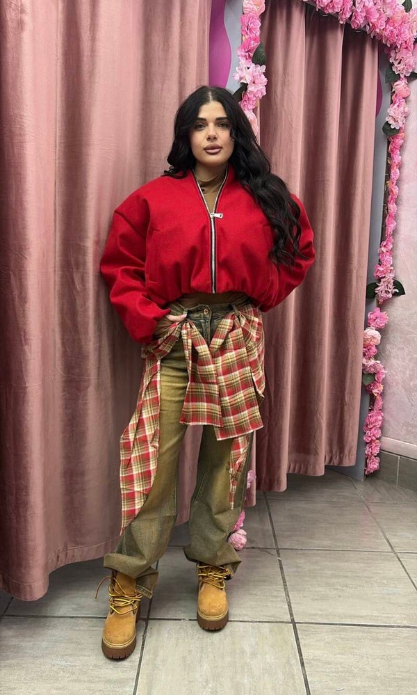 Bomber puff rosso
