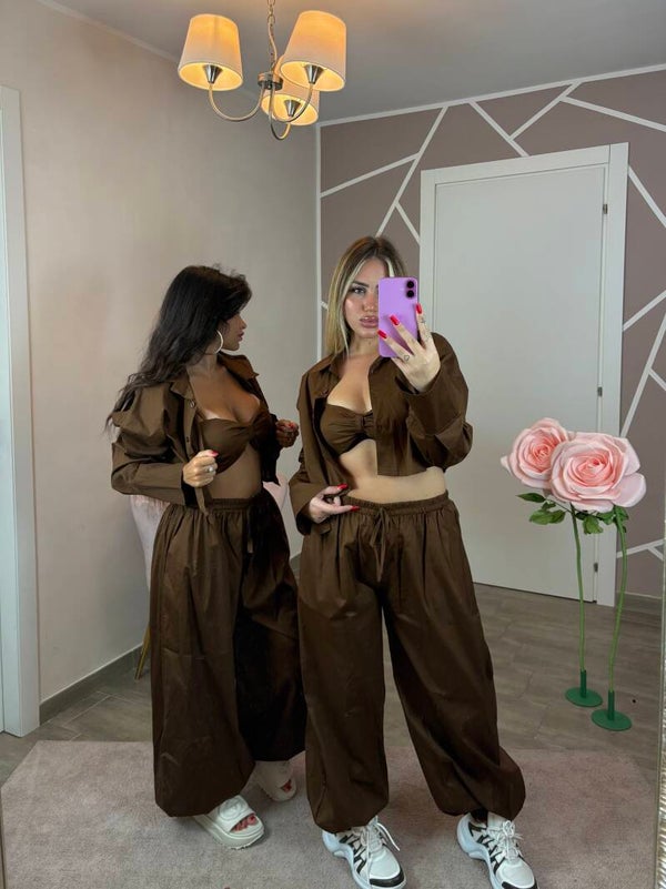 Trio chic brown