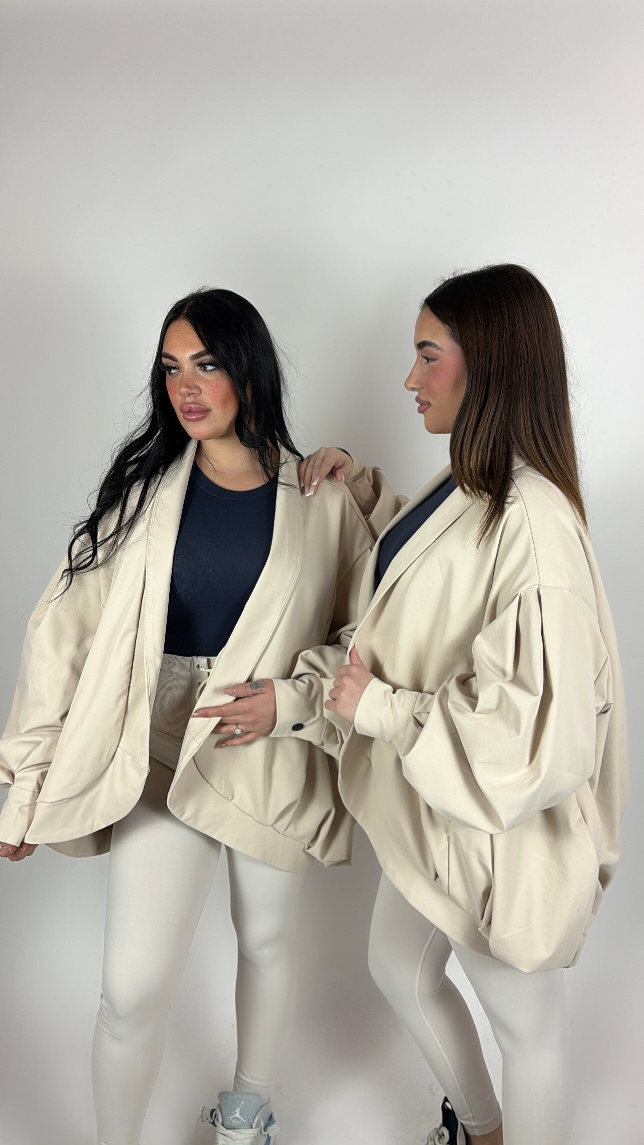 Giacca balloon crema