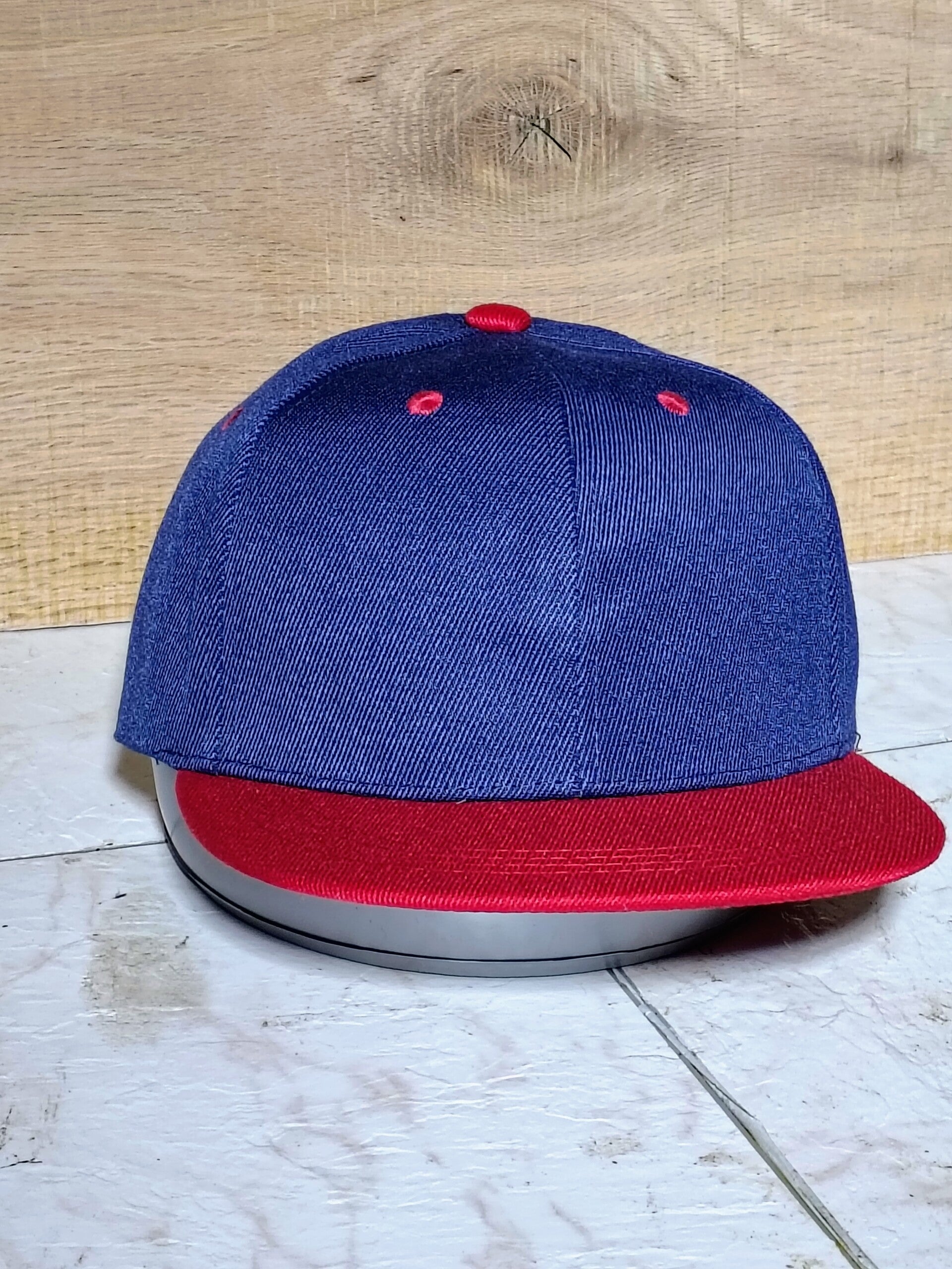 Red blue baseball flat bill