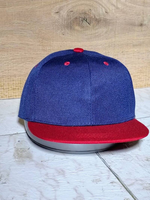Red blue baseball flat bill
