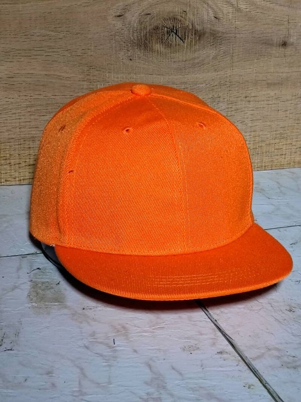 Orange baseball flat bill