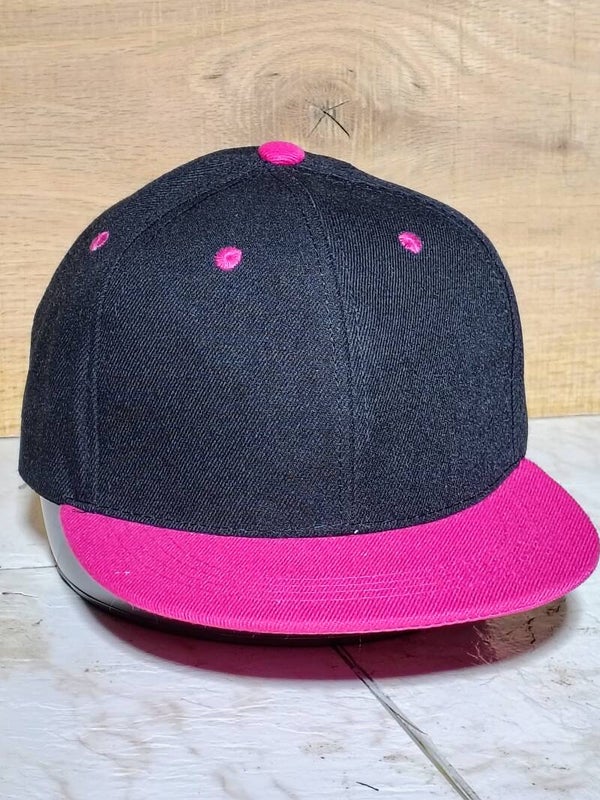 Pink black baseball flat bill