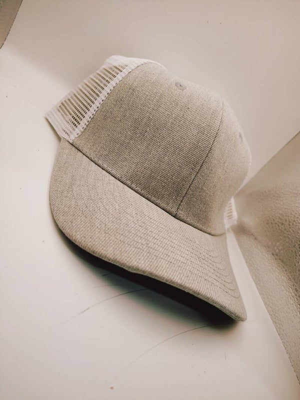 Light Grey w white mesh