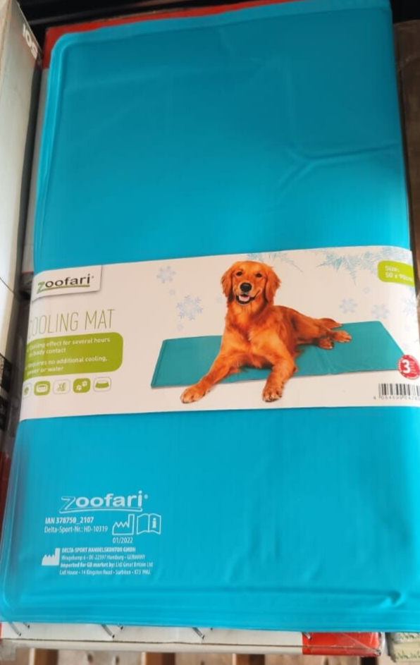 Zoofari Kühlmatte für Haustiere – Gelfolie 50 × 90 cm