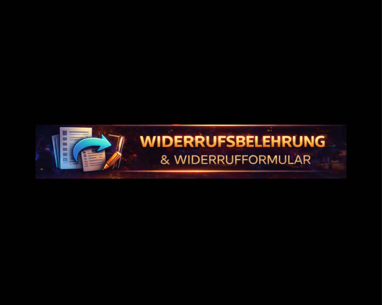 WIDERUFSBELEHRUNG & WIDERRUFFORMULAR