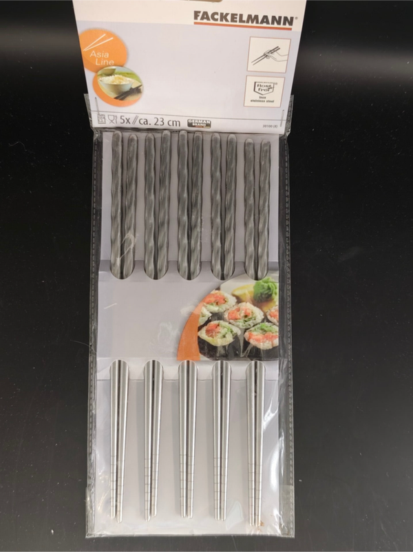 Fackelmann Essstäbchen Edelstahl – wiederverwendbar & hygienisch
