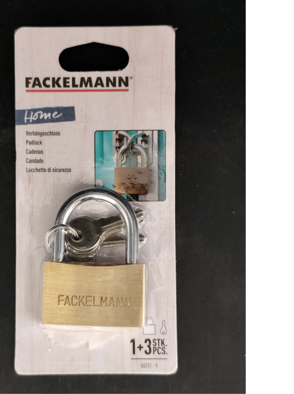 Fackelmann Vorhängeschloss – robustes Schloss mit Schlüssel