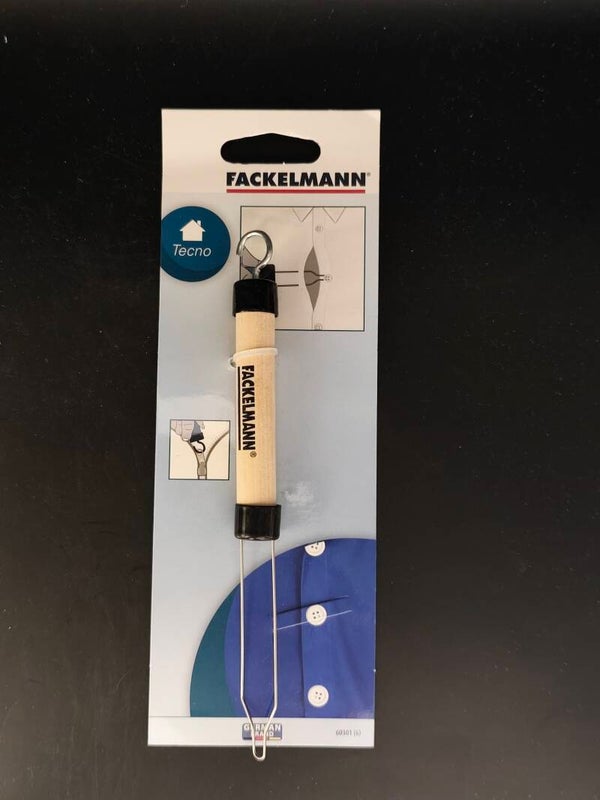 Fackelmann Knopf- & Reißverschlusshilfe – Holz/Metall