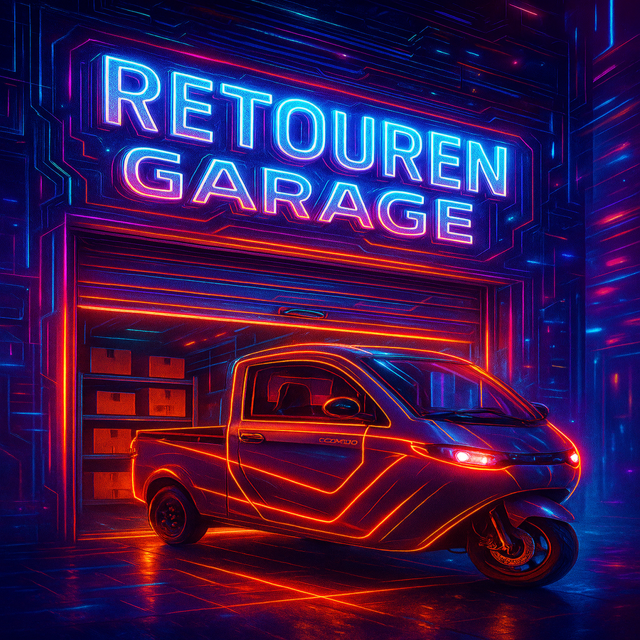 Retourengarage mit Waren