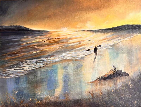 Autumn sunset stroll original work